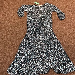 Tiare hawaii blue floral kimono one size tags on tie around waist